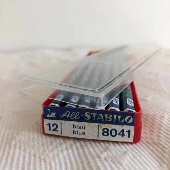 Vintage Pencils Schwan Stabilo in blue all surface water soluble pencils - Picture 3 of 6